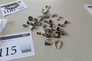 lot 115 image: Lot of (Approximately 12) Womens Sterling Earrings