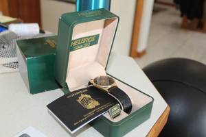 lot 112 image: Helbros Mens World Class Wrist Watch with Case