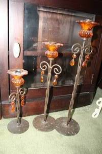 lot 272 image: Lot of (3) Candleholders