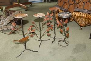 lot 276 image: Lot of (4) Metal Candleholders
