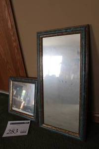 lot 283 image: Lot of (2) Framed Wall Mirrors