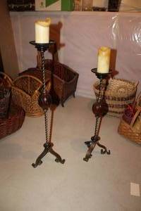 lot 329 image: Lot of (2) Floor Candleholders
