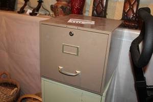 lot 310 image: Metal File Cabinet 1-drawer 14-12Wx16Dx13H