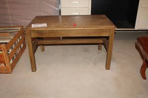 lot 35 image: Wood Side Table 34Lx21Wx19H