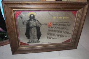 lot 358 image: The Lords Prayer Wood Framed Wall Art 23Wx17H
