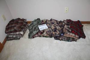 lot 412 image: Lot of (18) Pendelton Long Sleeve Flannel Shirts (new)