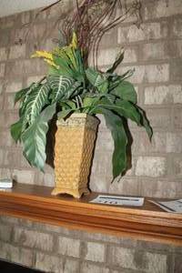 lot 210 image: Faux Flowers in Planter Vase Table Decor 5Wx5Dx10H