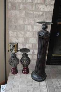 lot 214 image: Lot of (3) Candleholders