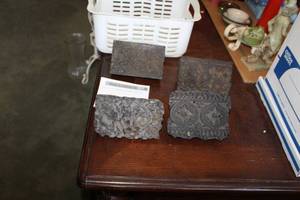 lot 219 image: Lot of (4) Wood Stamping Blocks