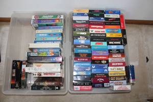 lot 261 image: Lot of (Approximately 75) Movie VHS Tapes