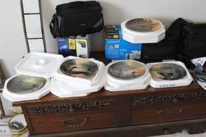 lot 74 image: Lot of (5) Dominion China Moments Of Serenity Collection by Bruce Langston Collectors Plates with Certificate of Authenticity (in box)