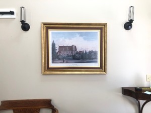 lot 48 image: Framed Antique Style Swedish Castle Engraving Print