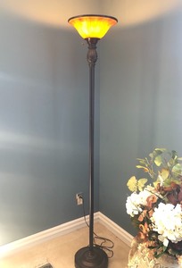 lot 59 image: Contemporary Torchiere Floor Lamp