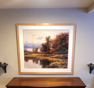 lot 82 image: Nice LARGE Framed Colorful Landscape Print