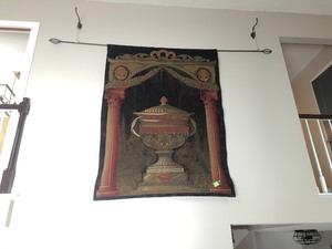 lot 14 image: LARGE Vintage Neoclassical Wall Hanging Tapestry