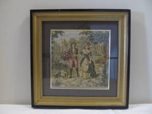 lot 99 image: 3 Framed Victorian Style etc Artworks
