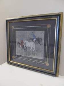 lot 102 image: Vintage Framed Signed Oriental Artwork