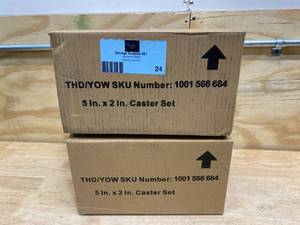 lot 24 image: HUSKY Lot of 2-  5 in. Black PP Caster Kits