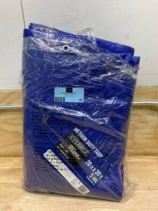 lot 65 image: EVERBILT 20 ft. x 30 ft. Blue Medium Duty Tarp