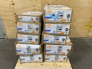 lot 90 image: HDX Lot of 10 Shelving Units in Black (various sizes)