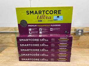 lot 105 image: SMARTCORE Lot of 6 Cases of-  11.97-in x 23.62-in Midnight Luxury Vinyl Plank Flooring (15.71 sq. ft. per case) Retails for $2.59sq. ft.