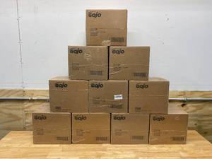 lot 122 image: GOJO Lot of 10 Cases of- Deluxe Lotion Soap wMoisturizers, Floral, Pink, 2000mL Refills (4 per case). Expired 012018