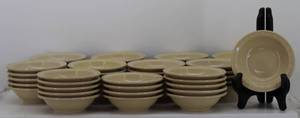 lot 20 image: (55) 4.5 Glass Saucers