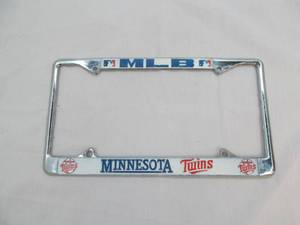 lot 24 image: MN Twins License plate frame