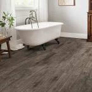 lot 18 image: American Home Hickory Greige Twist 6.5 in. x 48 in. Glue Down Luxury Vinyl Plank (1109.12 Sq Ft)