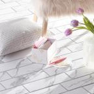 lot 35 image: Spring Park White 4 in. x 12 in. Matte Porcelain Wall and Floor Tile (40 Sq Ft)