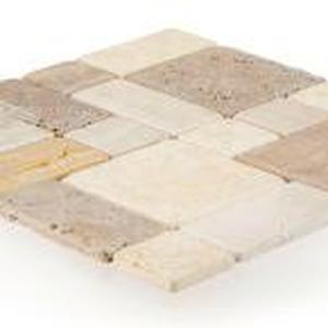 lot 42 image: Brick Medley Beige 11.875 in. x 11.875 in. Honed Travertine Wall and Floor Mosaic Tile (4.895 Sq Ft)