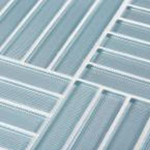 lot 44 image: Downtown Parquet Blue 11.625 in. x 11.625 in. Glossy Glass Mosaic Tile (3.752 Sq Ft)