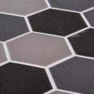lot 51 image: Graphite Gray 12.625 in. x 10.875 in. Hexagon Matte Porcelain Wall and Floor Mosaic Tile (5.718 Sq Ft)
