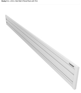 2 HUSKY 8 in x 50 in. slat wall 2-panel pack with trim NEW see pics