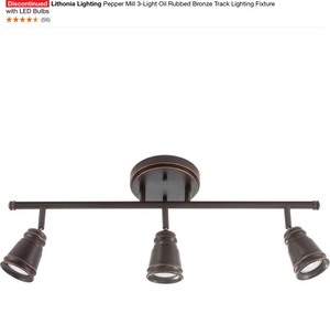 LOT WITH 2 LITHONIA LIGHTING TRACK LIGHTING LED FIXTURES ONE IN OIL BRONZE AND THE OTHER IN BRUSHED NICKEL NOT USED COMPLETE SEE PICS