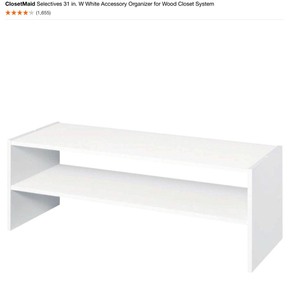 3 CLOSET MAID WHITE ACCESSORY ORGANIZER FOR WOOD CLOSET SYSTEMS SEE PICS