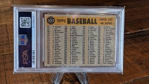 lot 3 image: 1960 Topps Yankees Team Card PSA 4