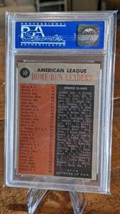 lot 4 image: 1962 Topps AL Home Run Leaders Mantle, Maris, Killebrew, Gentile PSA 6