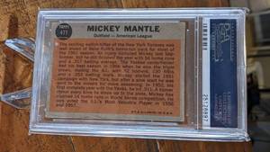 lot 5 image: 1962 Topps Mickey Mantle All-Star PSA 2