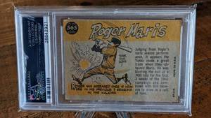 lot 12 image: 1960 Topps Roger Maris Card PSA 3.5