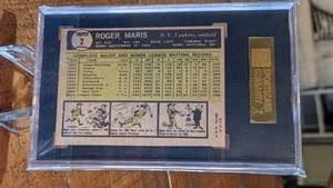 lot 14 image: 1961 Topps #2 Roger Maris Card SGC 80  6