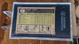 lot 15 image: 1961 Topps #2 Roger Maris Card SGC 70  5.5