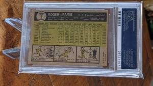 lot 21 image: 1961 Topps #2 Roger Maris Card PSA 3