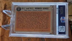lot 26 image: 1962 Topps AL & NL Homer Kings, Maris, Cepeda Card PSA 3
