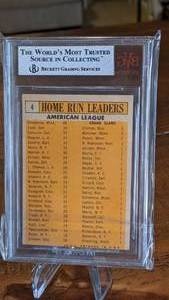 lot 32 image: 1963 Topps AL Home Run Leaders, Maris, Killebrew, etc. Beckett 5