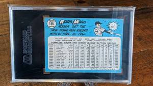 lot 38 image: 1965 Topps Roger Maris Card SGC 60  5