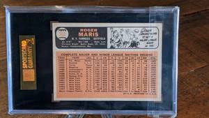 lot 40 image: 1966 Topps Roger Maris Card SGC 60  5