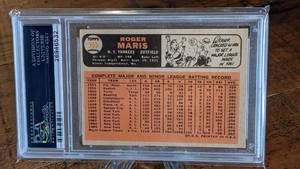 lot 41 image: 1966 Topps Roger Maris Card PSA 4.5