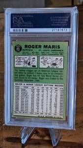 lot 44 image: 1967 Topps Roger Maris Card PSA 5