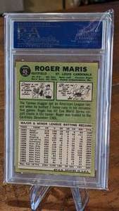 lot 45 image: 1967 Topps Roger Maris Card PSA 5